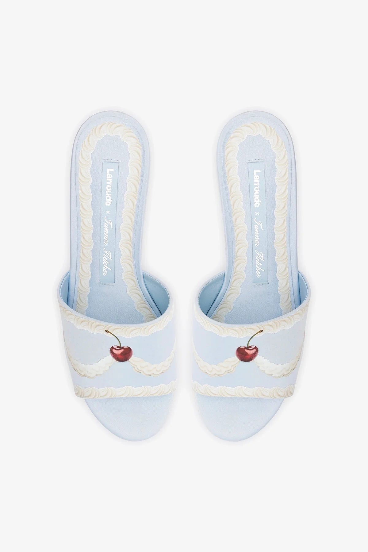 Larroudé x Tanner Fletcher: Miso Cake Mule Blue Satin