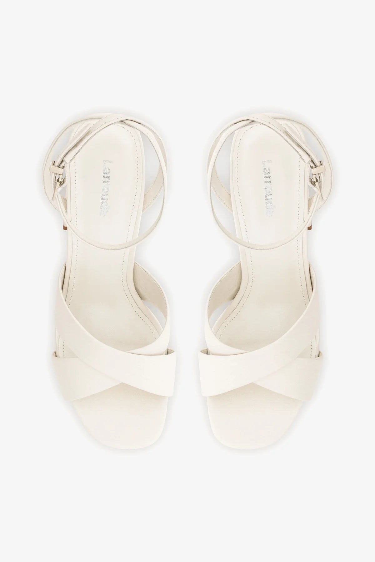 Dolly X Platform Sandal In Pearl Leather