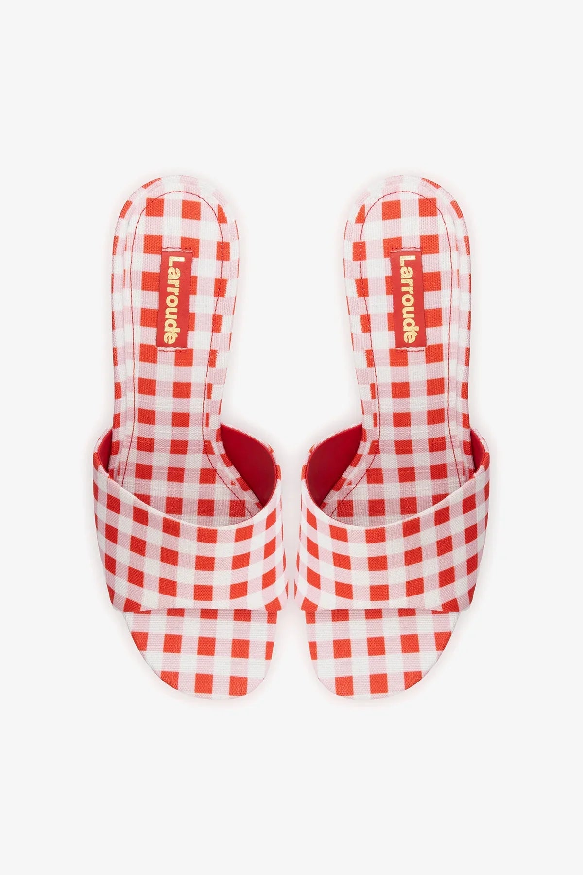 Dolly Platform Mule Scarlet Printed Fabric