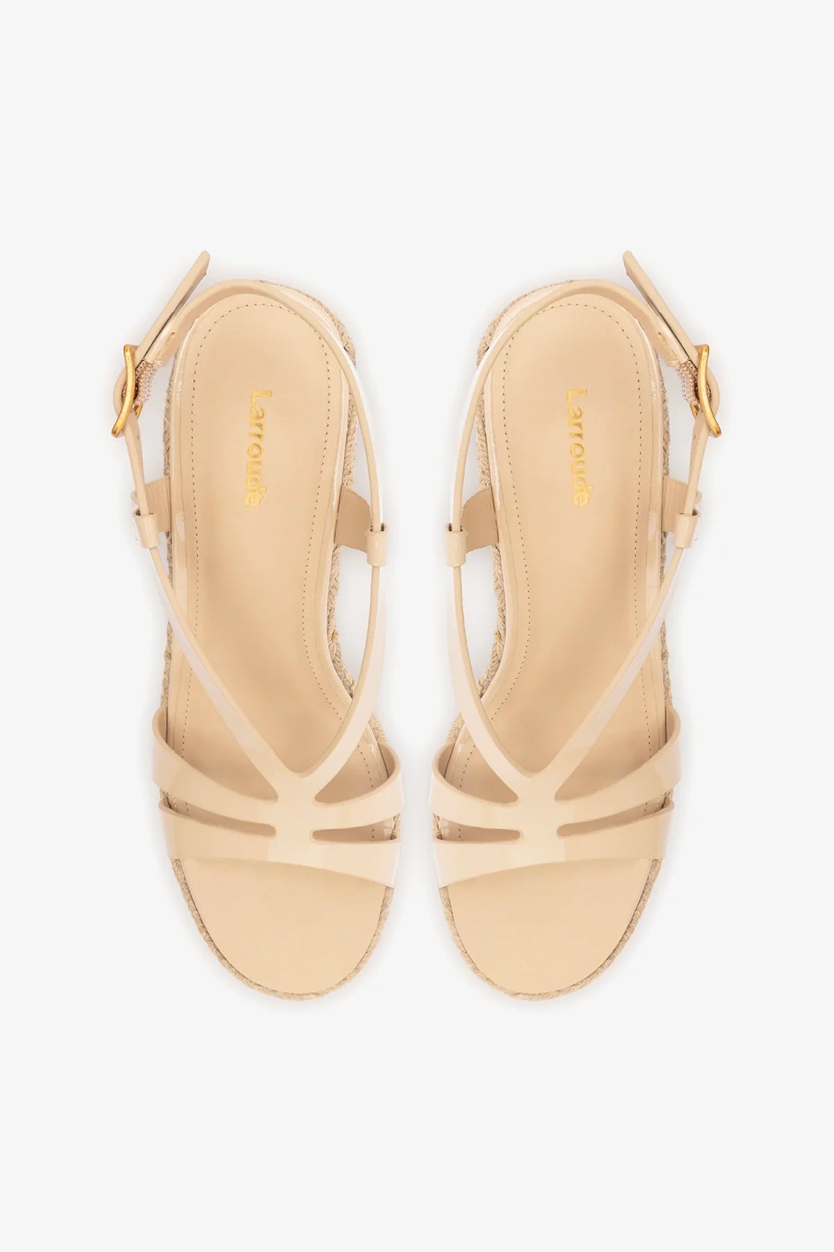 Daphne Espadrille Sandal Sand Patent Leather