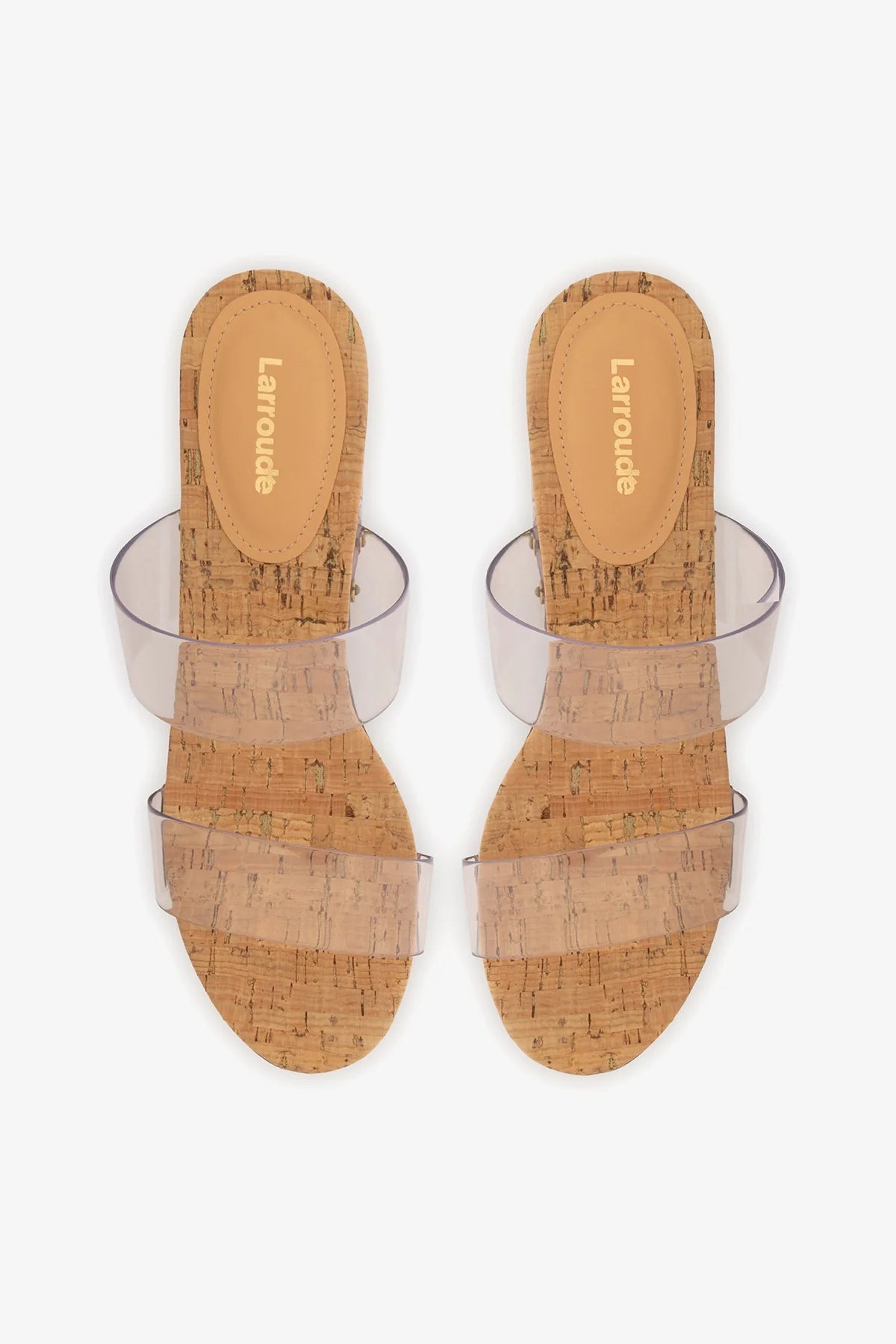 Miso Clear Platform Sandal In Clear Vinyl and Natural Cork