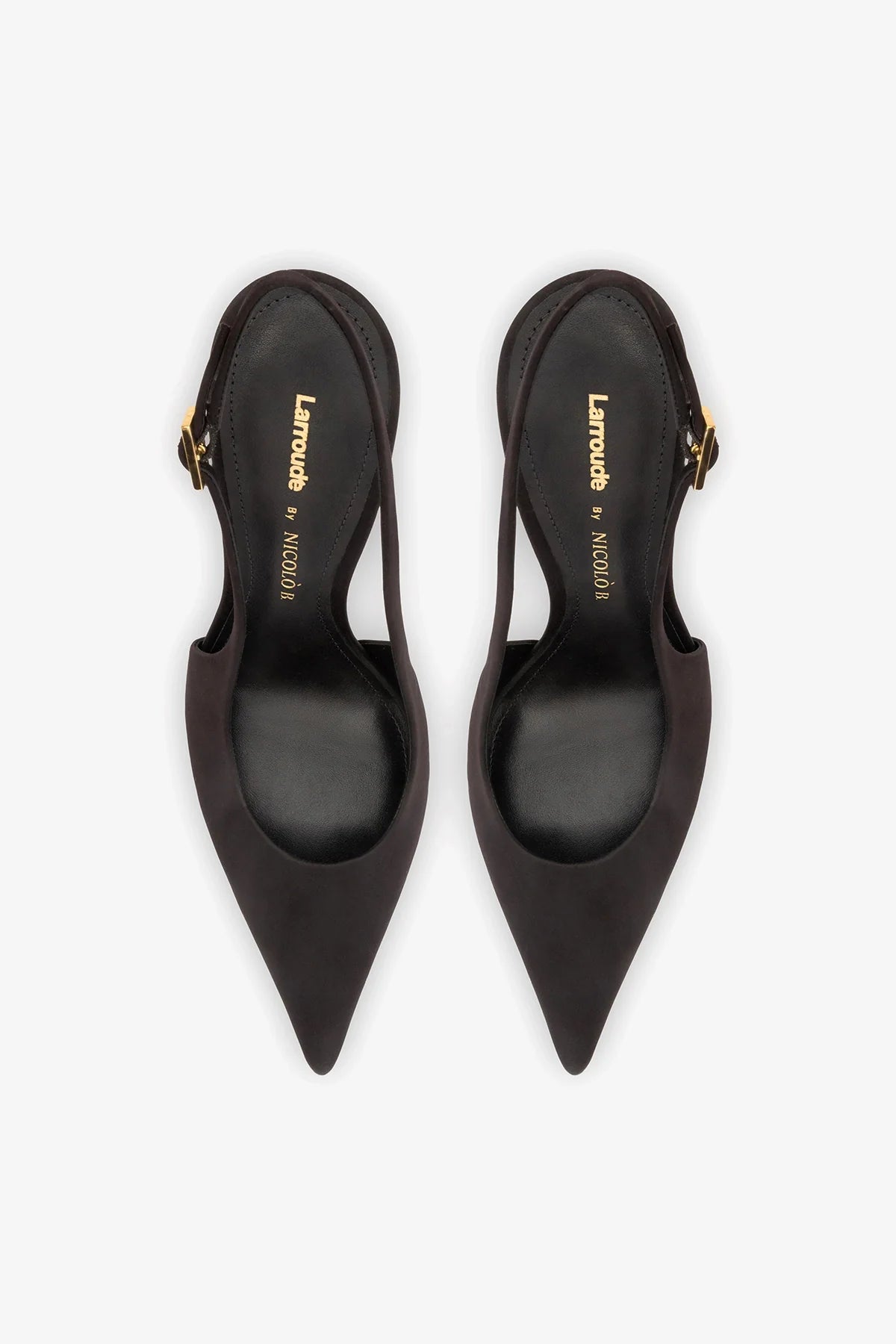 Larroudé x Nicolò B.: Grace Pump Black Satin