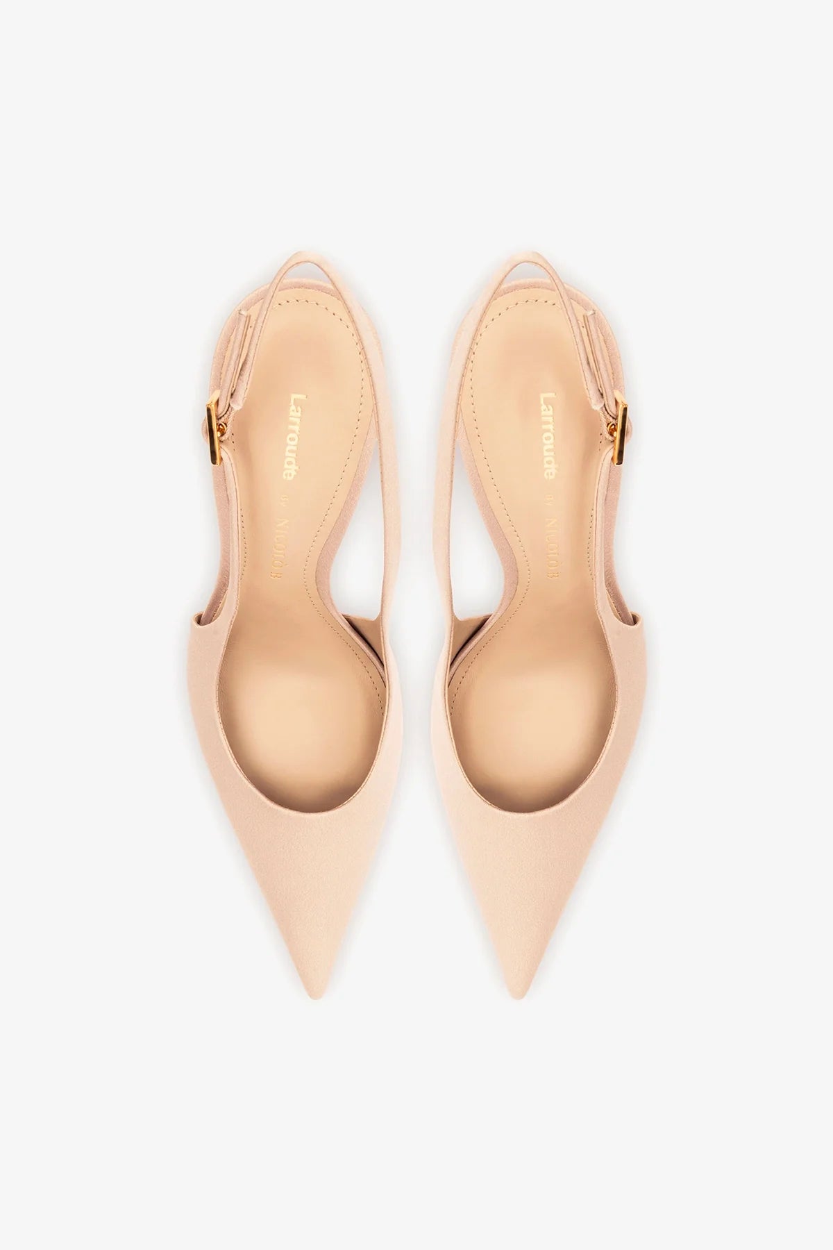 Larroudé x Nicolò B.: Grace Pump Sand Satin