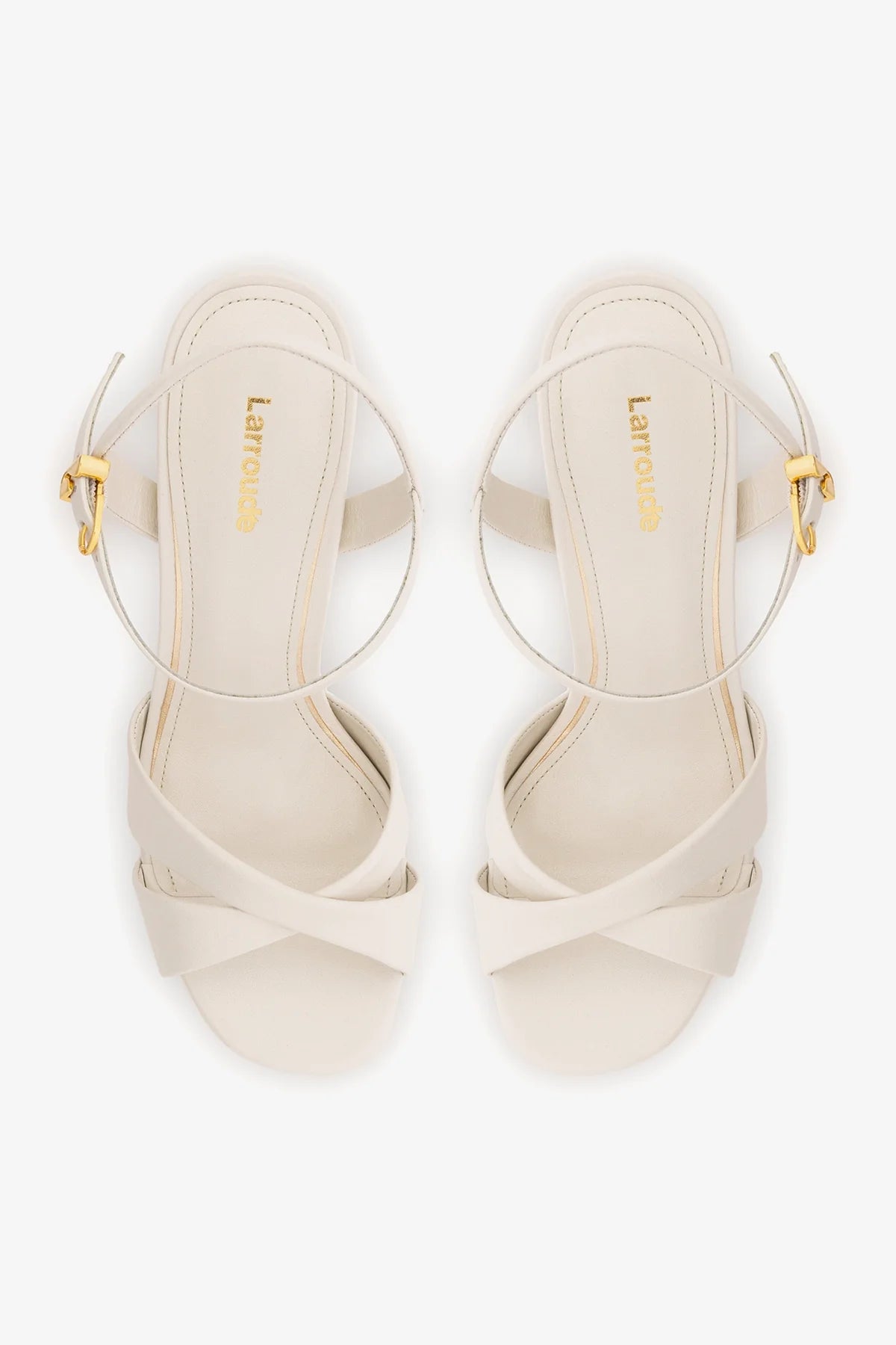 Bianca High Platform Sandal In Pearl Leather