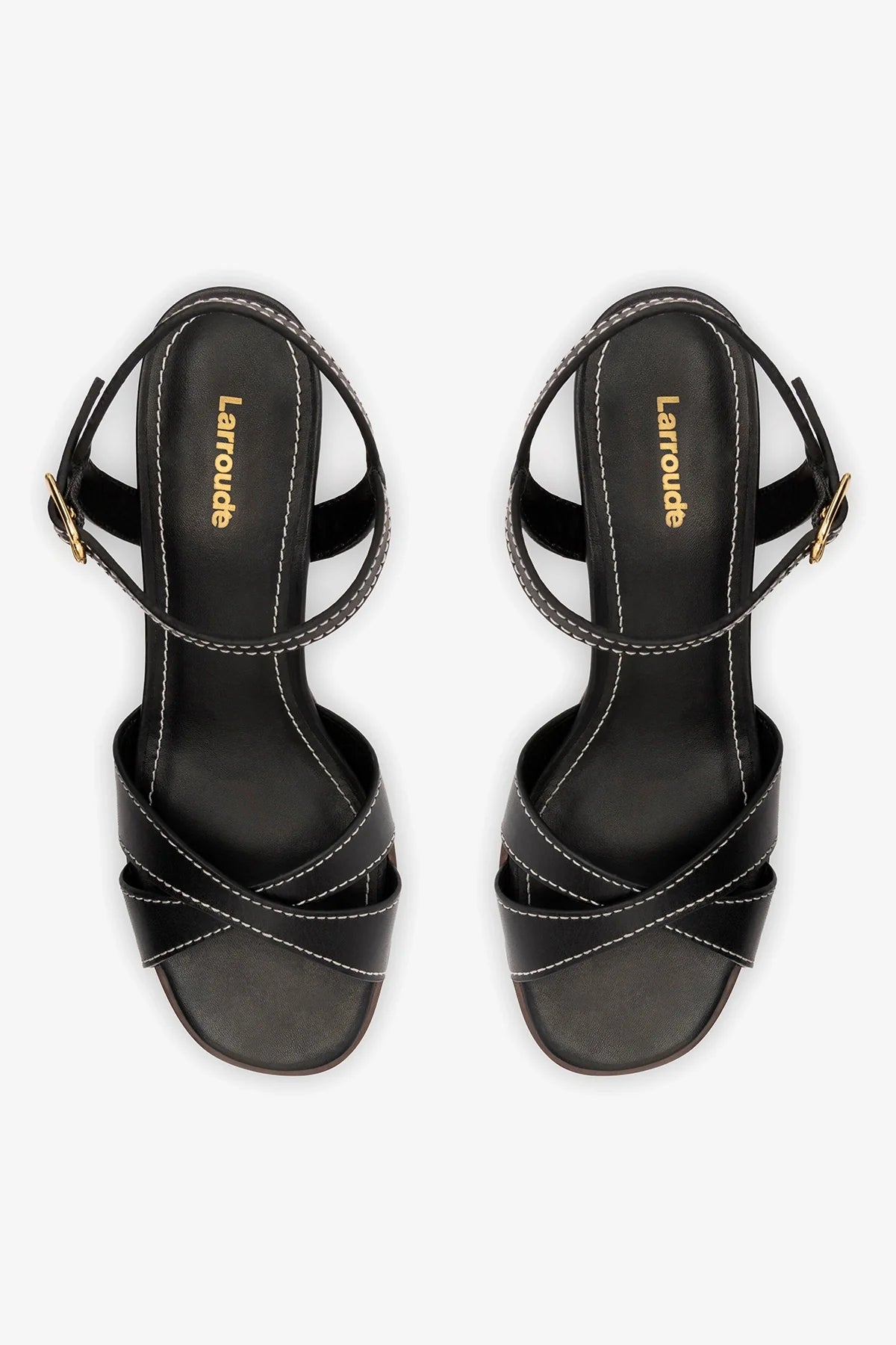 Roma Sandal In Vegetale Black Leather
