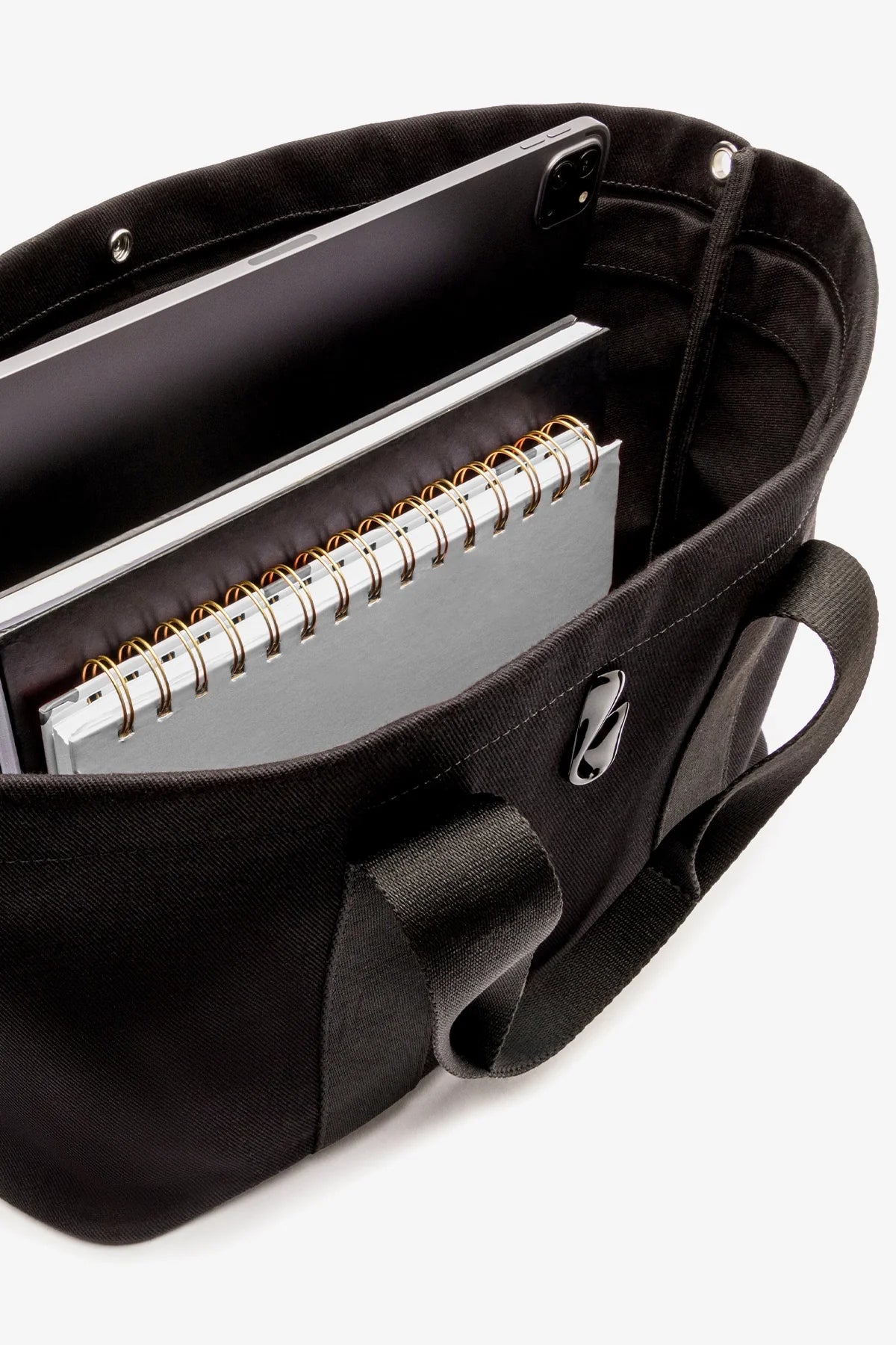 Americana Tote Bag In Black Denim