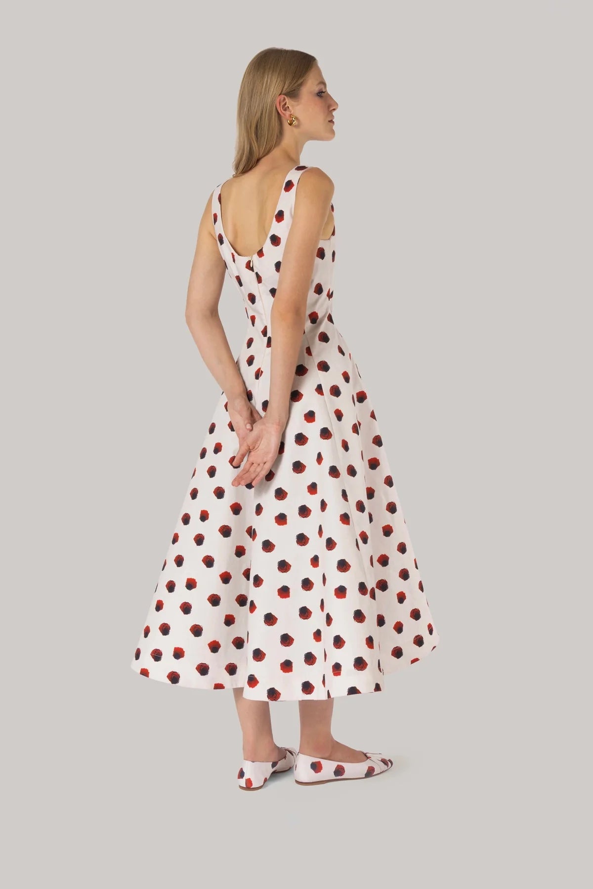 Sophia Dress White Floral Cotton