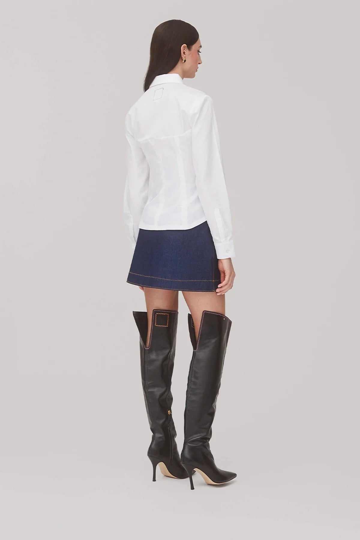 Eva Bustier Top In White Percale