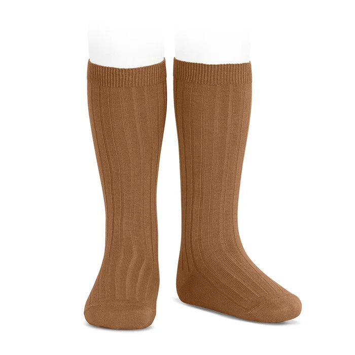 Condor Knee High Ribbed Sock (#807 Toffee)