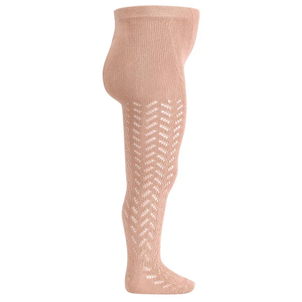 Condor Side Openwork Tights (#544 Rosa Empolvado)