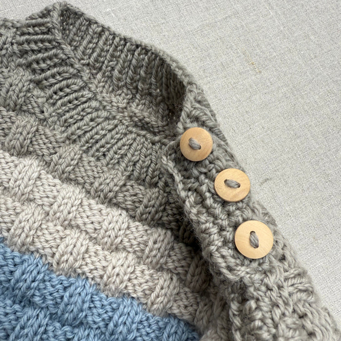 Knitted by Nana Steven Jumper - Multi Stripe Koala