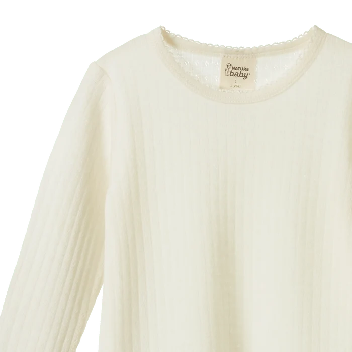 Nature Baby Cloud Tee Pointelle - Natural