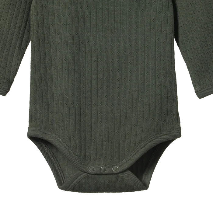 Nature Baby L/S Bodysuit Pointelle Thyme