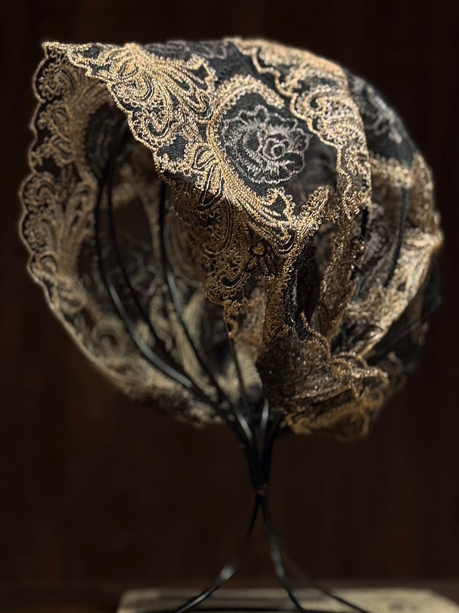女士藝術刺繡蕾絲寬鬆針織帽
