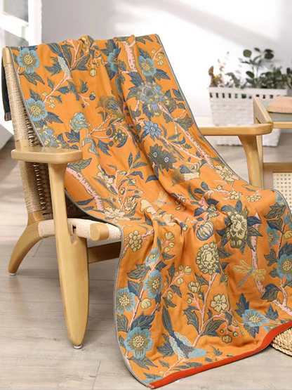 Orange Garden 四層棉紗大浴巾