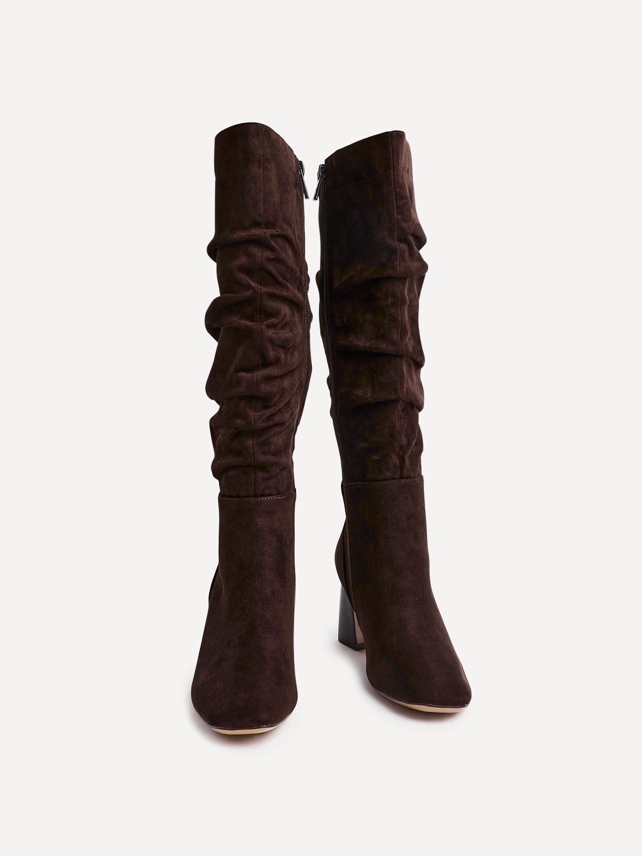 Alpine Brown Long Heeled Boots