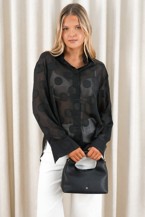 Aoife Sheer Shirt Black