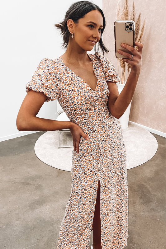Ariel Midi Dress Floral