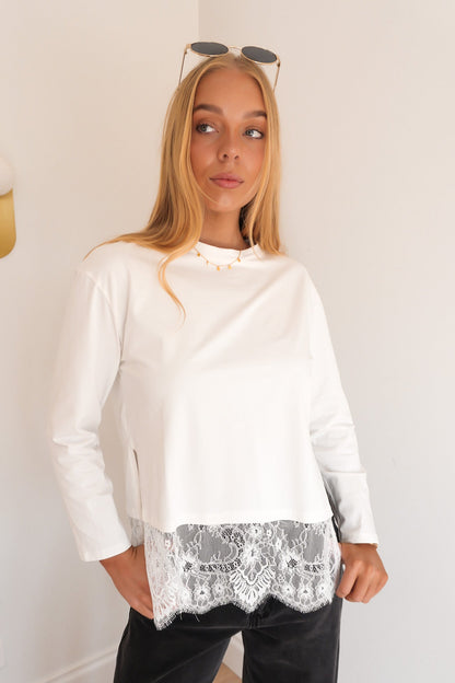 Ashlie Lace Long Sleeve Tee