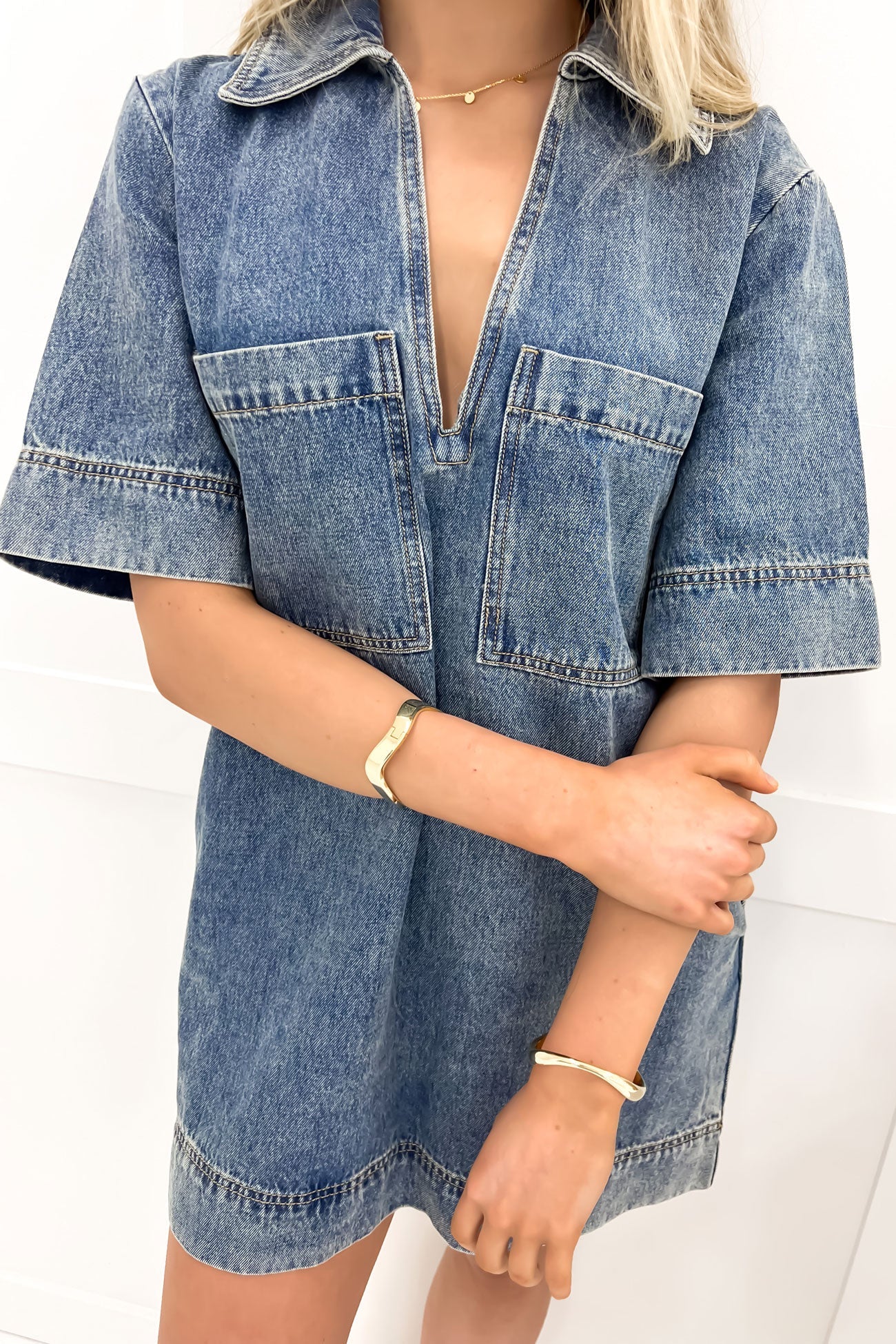Audrey Denim Mini Dress