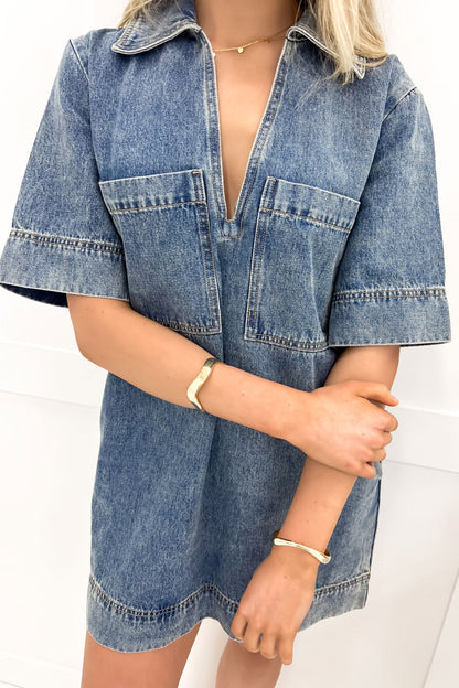 Audrey Denim Mini Dress