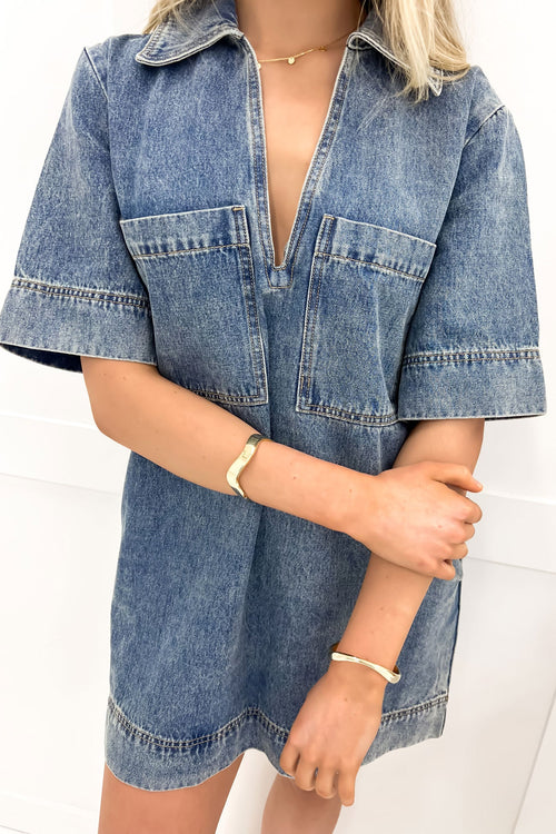 Audrey Denim Mini Dress