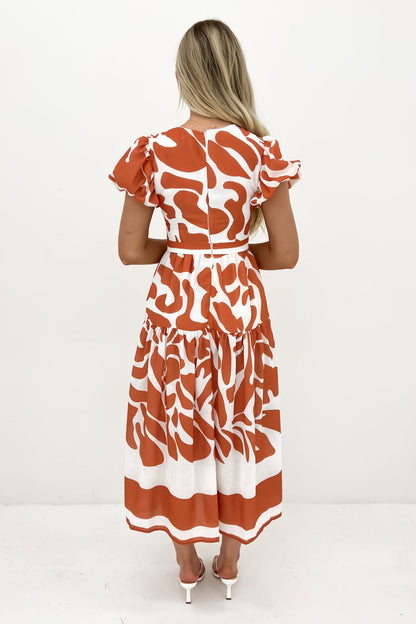 Autumn Maxi Dress Terracotta