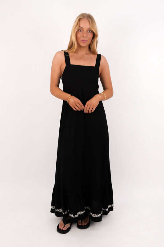 Bandera Maxi Dress Black