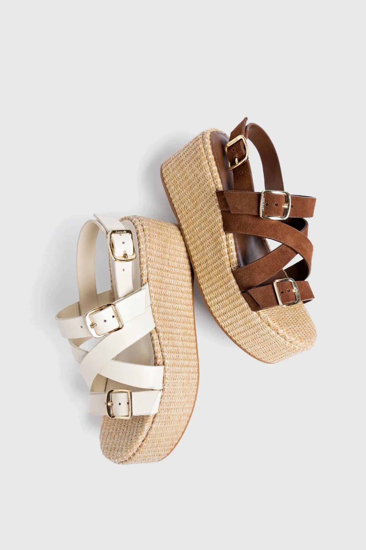 Patti Flatform Ivory Leather