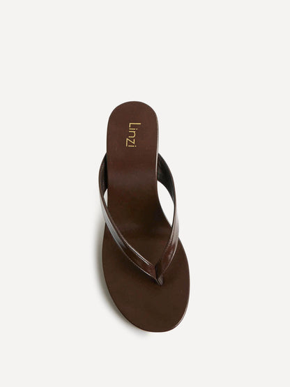 Joia Brown Wedge Mules