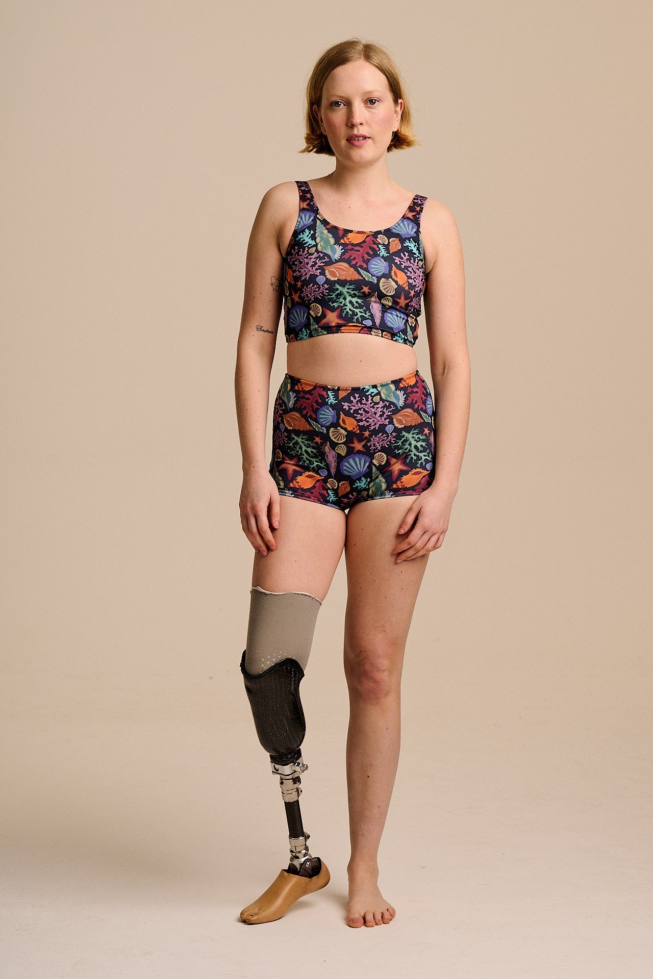 Kara - Tankini Top in Shell Print