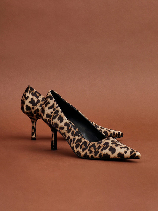Kat Leopard Print Scuba Court Heel