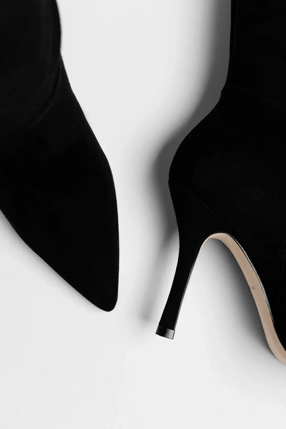 Kate Wide Boot Black Suede