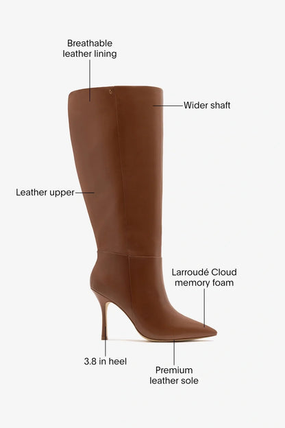 Kate Wide Boot Caramel Leather
