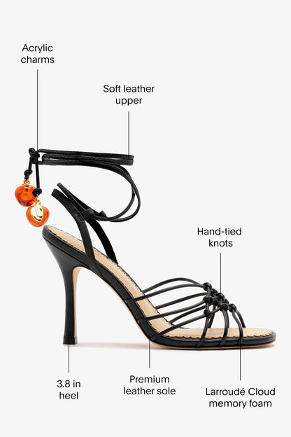 Carmen Sandal Black Leather