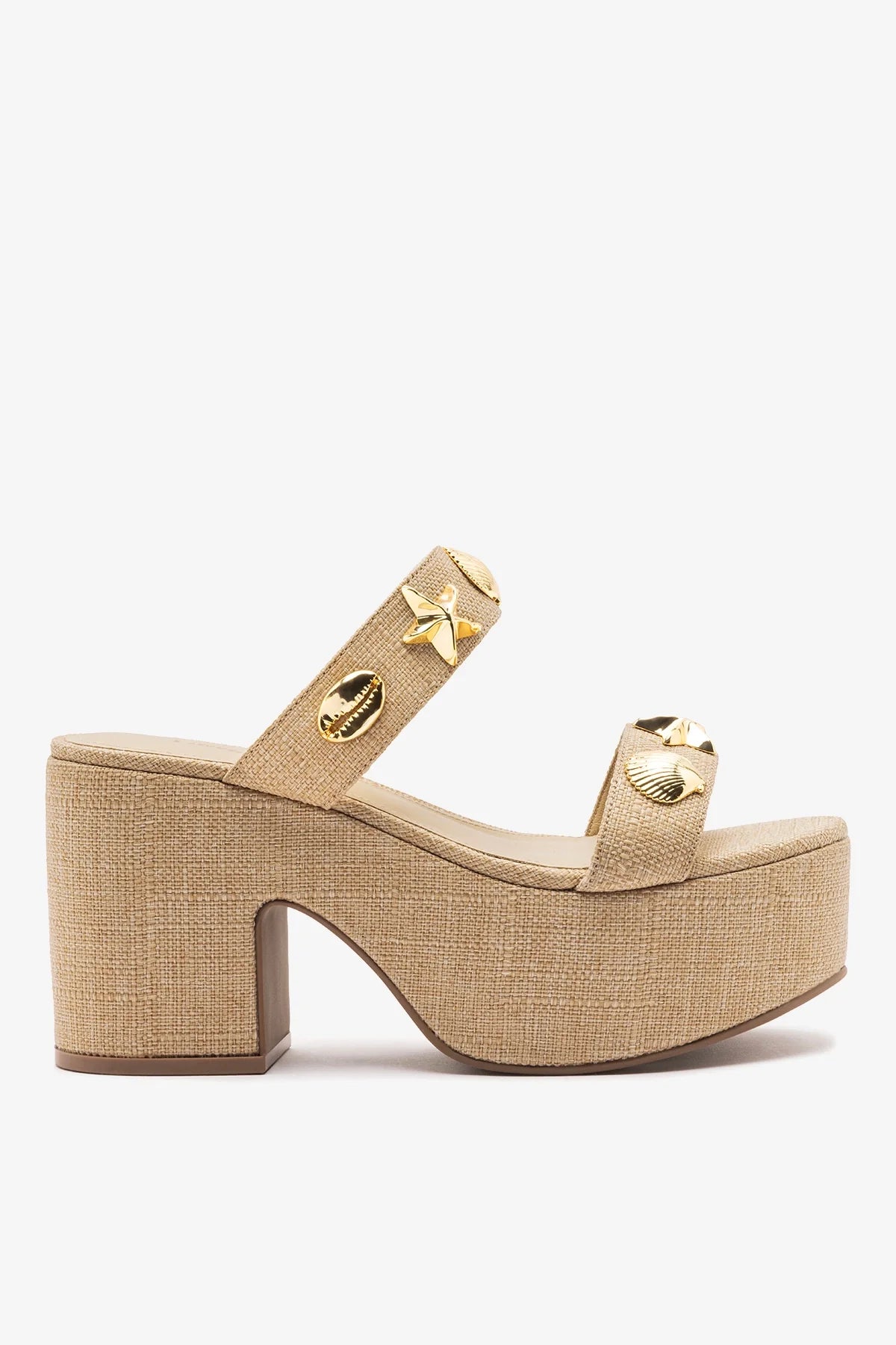 Madison Platform Sandal Beige Raffia