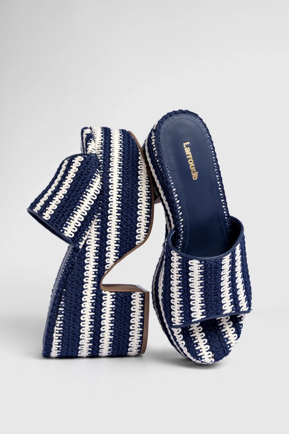 Miso Crochet Mule Striped Navy