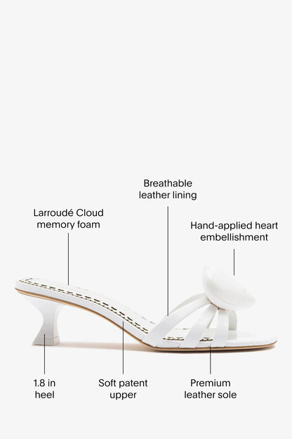 Amore Mule White Patent Leather