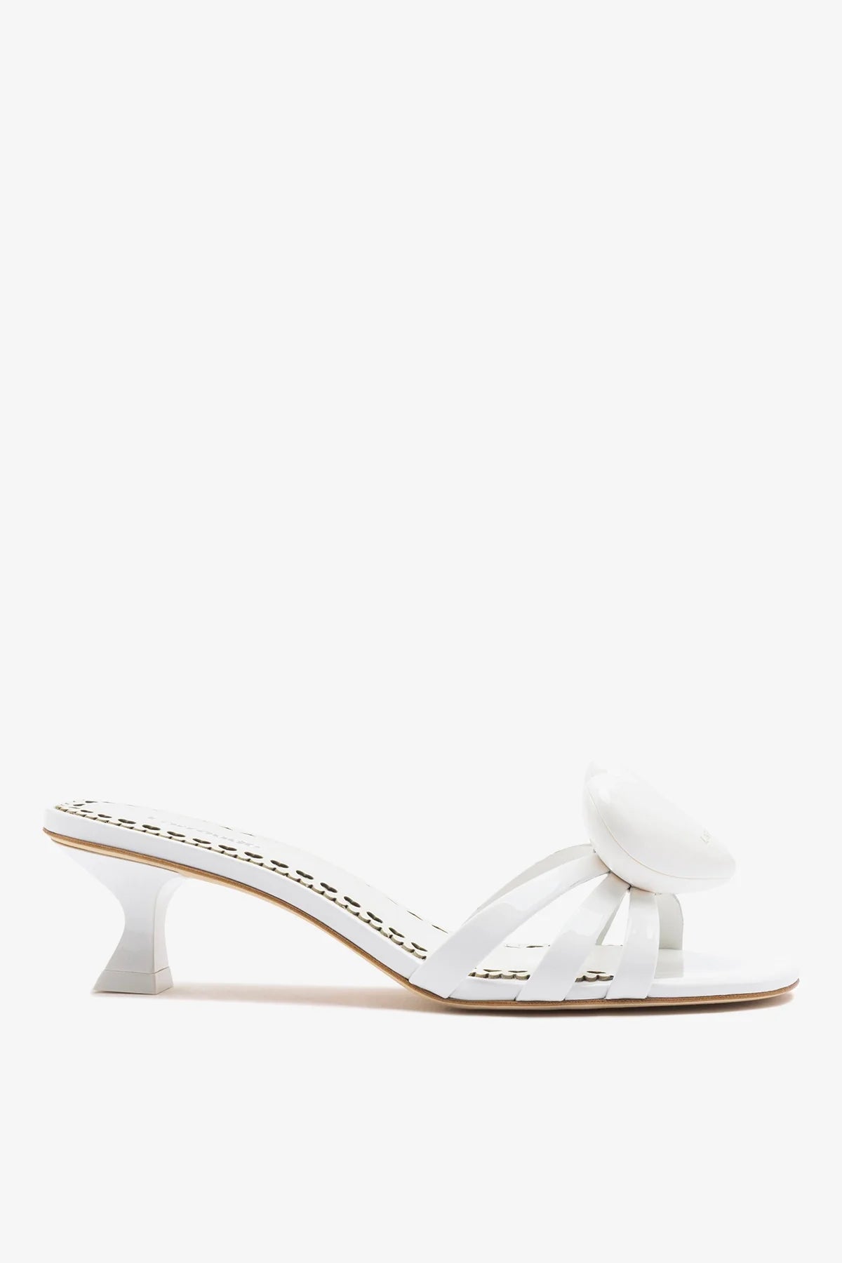 Amore Mule White Patent Leather