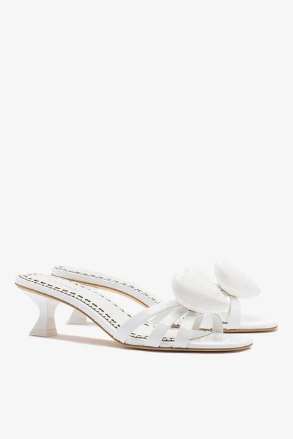 Amore Mule White Patent Leather