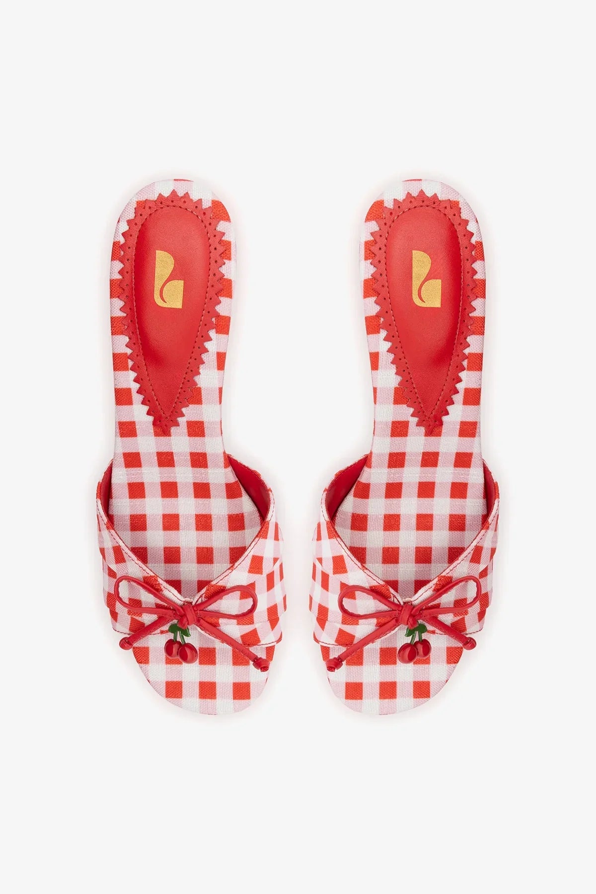 Bardot Mule Scarlet Printed Fabric