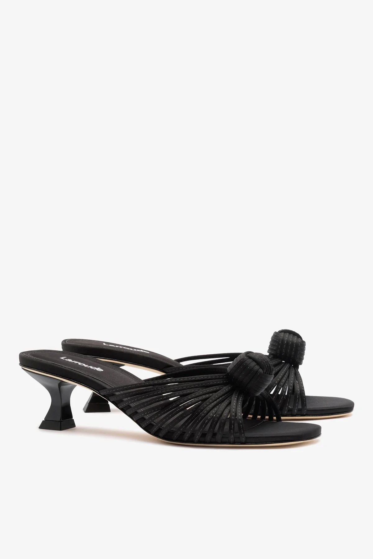 Valerie Mule Black Satin