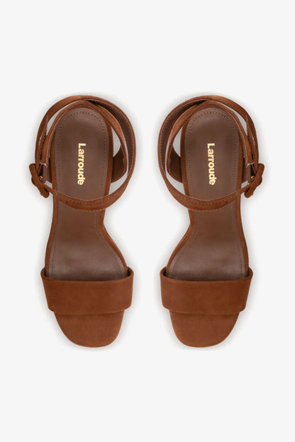 Dolly Sandal In Burnt Umber Suede