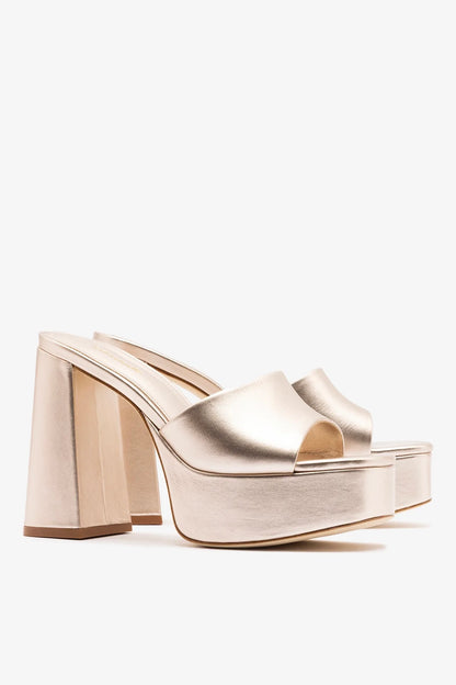 Dolly Mule Champagne Leather