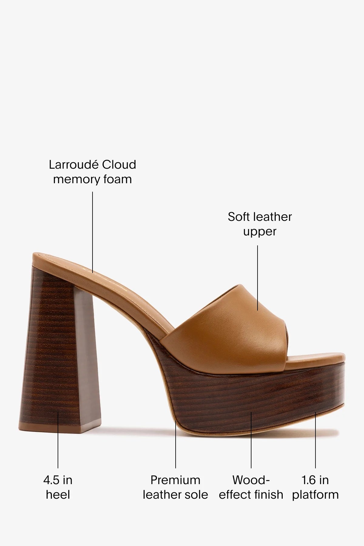 Dolly Mule Caramel Leather