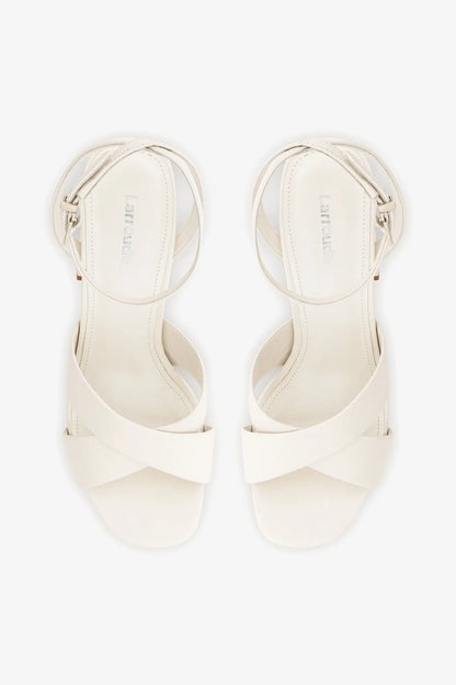Dolly X Platform Sandal In Pearl Leather