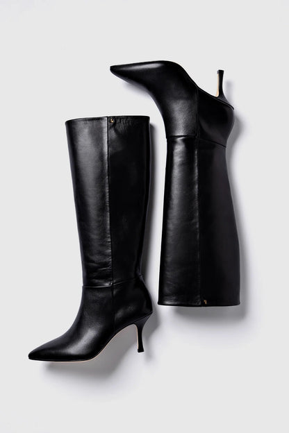 Kate Mid Boot In Black Leather