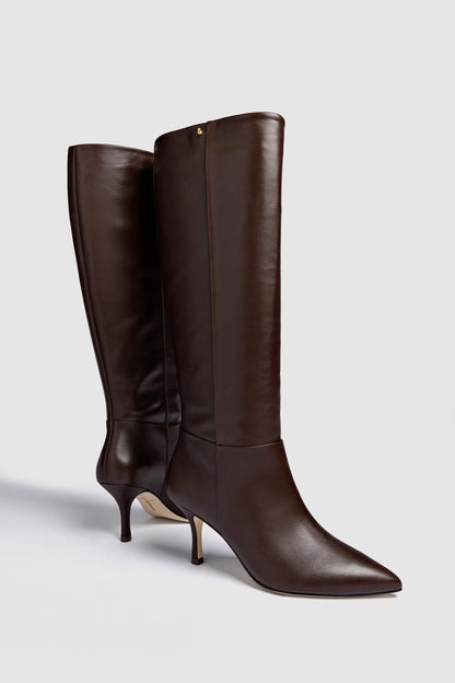 Kate Mid Boot In Brown Leather