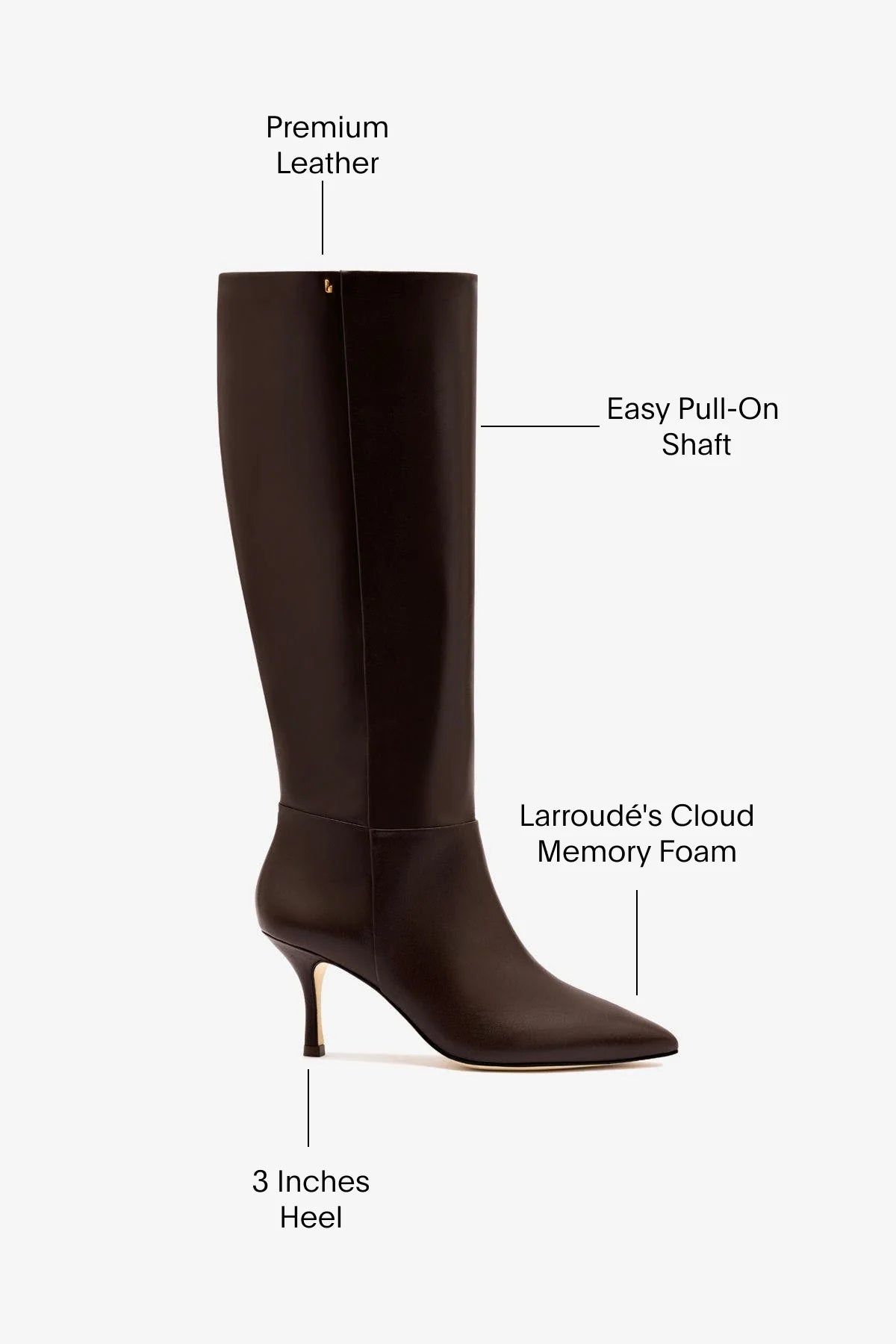 Kate Mid Boot In Brown Leather