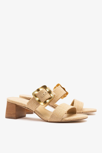 Maria Sandal Beige Raffia